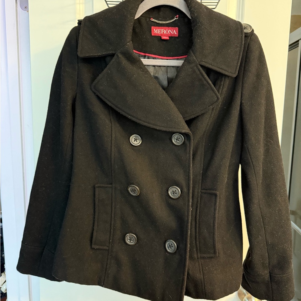 Merona Women's Black Peacoat
